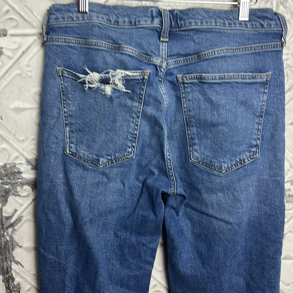 Agolde Blue Straight Jeans Classic Style - Picture 4 of 5